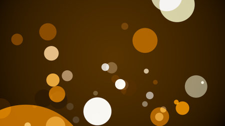 Circles spring up on a colorful backgroundの写真素材