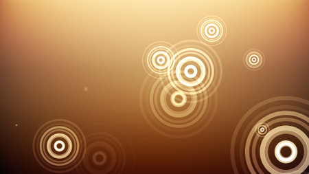 Circles spring up on a colorful backgroundの写真素材