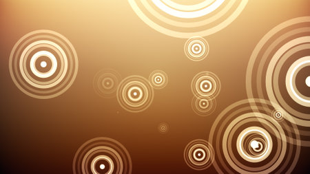 Circles spring up on a colorful backgroundの写真素材
