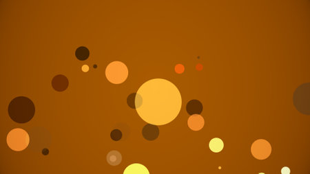 Circles spring up on a colorful backgroundの写真素材