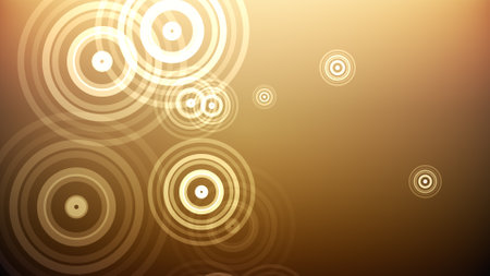 Circles spring up on a colorful backgroundの写真素材