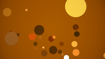 Circles spring up on a colorful backgroundの写真素材