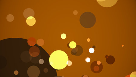 Circles spring up on a colorful backgroundの写真素材