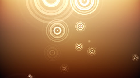 Circles spring up on a colorful backgroundの写真素材