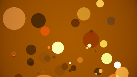 Circles spring up on a colorful backgroundの写真素材