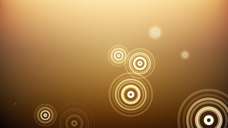 Circles spring up on a colorful backgroundの写真素材
