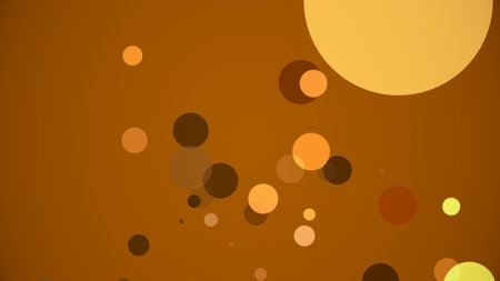 Circles spring up on a colorful backgroundの写真素材