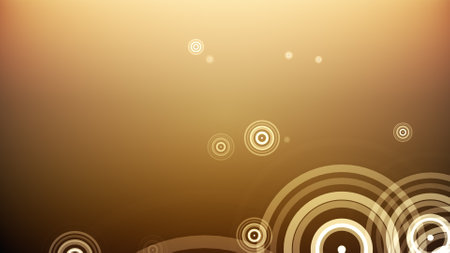 Circles spring up on a colorful backgroundの写真素材