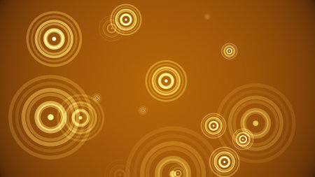 Circles spring up on a colorful backgroundの写真素材