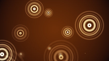 Circles spring up on a colorful backgroundの写真素材