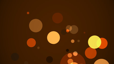 Circles spring up on a colorful backgroundの写真素材