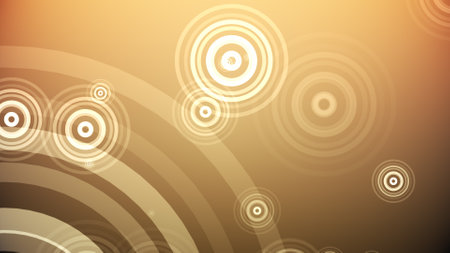 Circles spring up on a colorful backgroundの写真素材