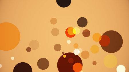 Circles spring up on a colorful backgroundの写真素材