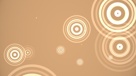 Circles spring up on a colorful backgroundの写真素材