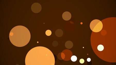 Circles spring up on a colorful backgroundの写真素材