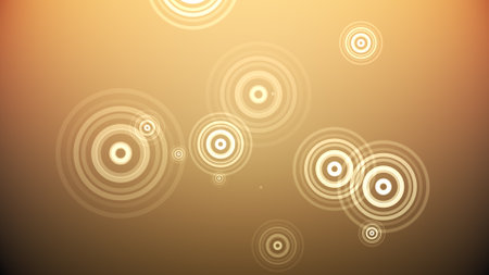 Circles spring up on a colorful backgroundの写真素材
