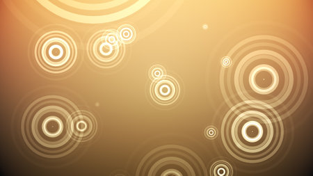 Circles spring up on a colorful backgroundの写真素材
