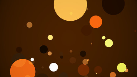 Circles spring up on a colorful backgroundの写真素材