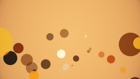 Circles spring up on a colorful backgroundの写真素材