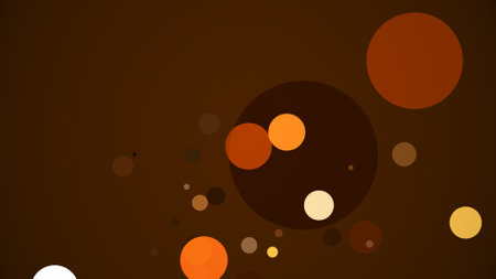 Circles spring up on a colorful backgroundの写真素材