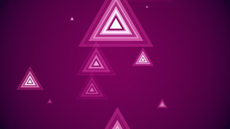 Triangles spring up on a colorful backgroundの写真素材