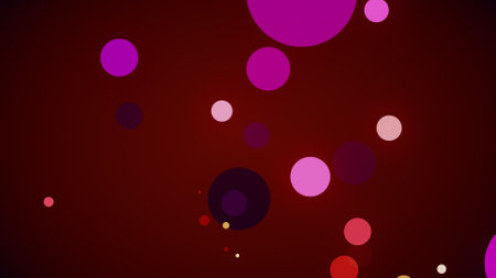 Circles spring up on a colorful backgroundの写真素材