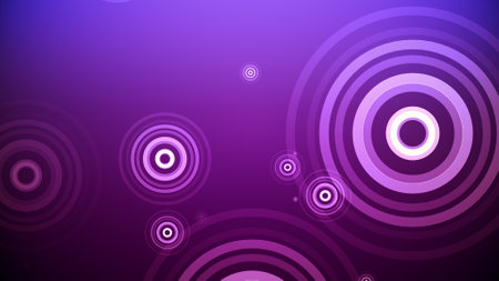 Circles spring up on a colorful backgroundの写真素材