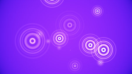Circles spring up on a colorful backgroundの写真素材