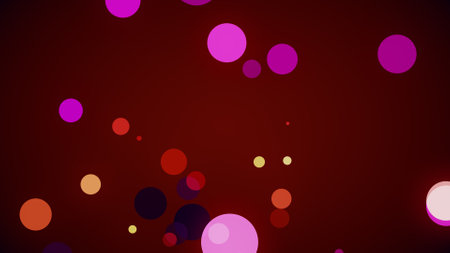 Circles spring up on a colorful backgroundの写真素材