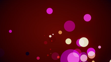 Circles spring up on a colorful backgroundの写真素材