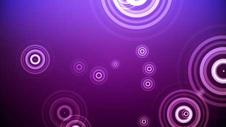 Circles spring up on a colorful backgroundの写真素材