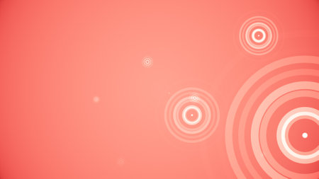 Circles spring up on a colorful backgroundの写真素材
