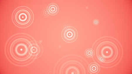 Circles spring up on a colorful backgroundの写真素材