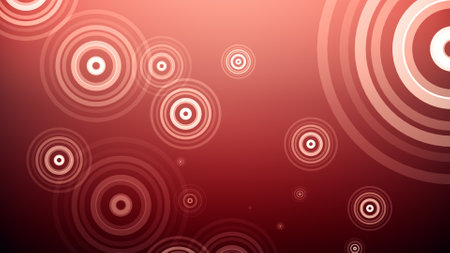 Circles spring up on a colorful backgroundの写真素材