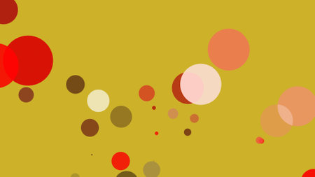 Circles spring up on a colorful backgroundの写真素材