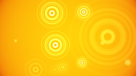 Circles spring up on a colorful backgroundの写真素材