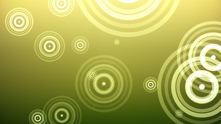 Circles spring up on a colorful backgroundの写真素材