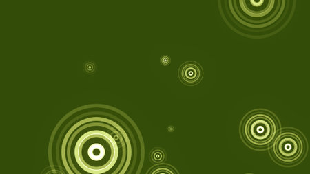 Circles spring up on a colorful backgroundの写真素材