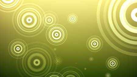 Circles spring up on a colorful backgroundの写真素材