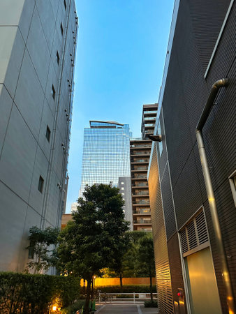 Modern office buildings in Shinjuku, Tokyo, Japan.Tokyo is the capital and largest city of Japan.の写真素材