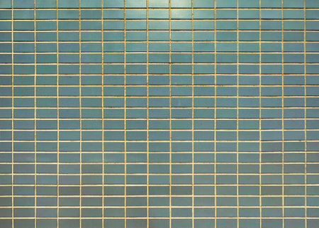 Blue and gold tile wall texture. Abstract background and texture for design.