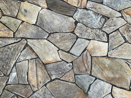 pattern of stone wall for background and design art work. High quality photoの写真素材