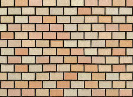Background of brick wall texture. Seamless square background, tile ready.の写真素材