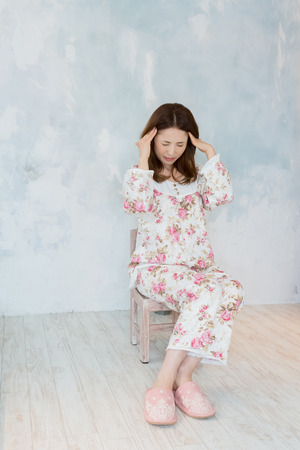 Lady with headacheの写真素材