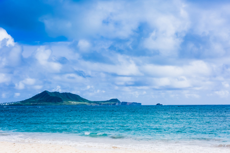 Kailua bay in Oahu Islandの写真素材