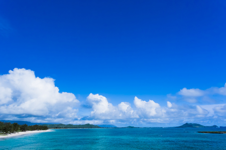 Kailua bay in Oahu Islandの写真素材
