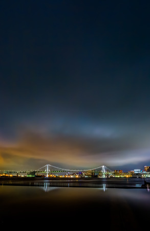 Night view of bridgeの写真素材