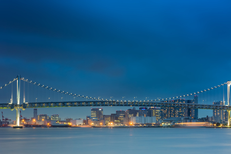 Night view of bridgeの写真素材
