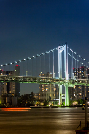 Night view of bridgeの写真素材