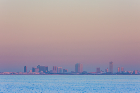 Sea at sunsetの写真素材